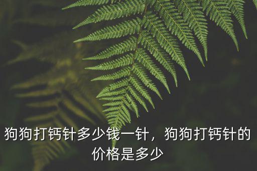 邢臺鈣針多少錢一支,狗狗打鈣針多少錢一針