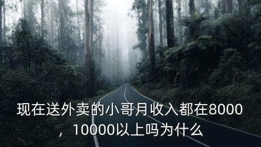現在送外賣的小哥月收入都在8000，10000以上嗎為什么