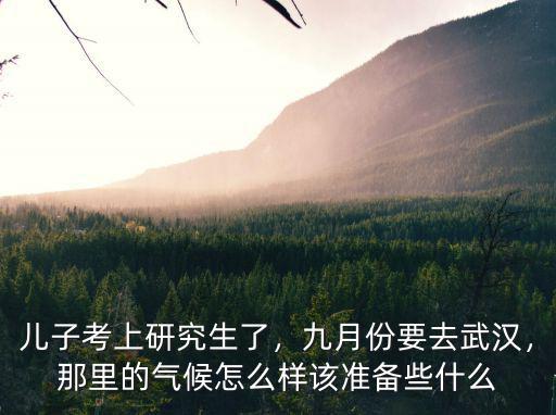 兒子考上研究生了，九月份要去武漢，那里的氣候怎么樣該準備些什么