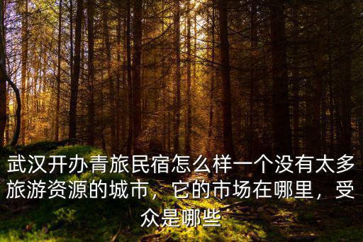 武漢開辦青旅民宿怎么樣一個(gè)沒有太多旅游資源的城市，它的市場(chǎng)在哪里，受眾是哪些