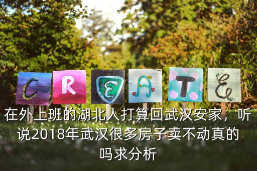 在外上班的湖北人打算回武漢安家，聽說2018年武漢很多房子賣不動真的嗎求分析