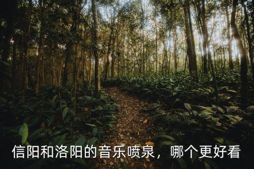 信陽和洛陽的音樂噴泉，哪個更好看