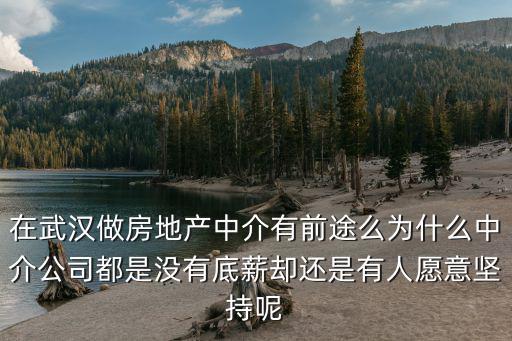 在武漢做房地產(chǎn)中介有前途么為什么中介公司都是沒有底薪卻還是有人愿意堅持呢