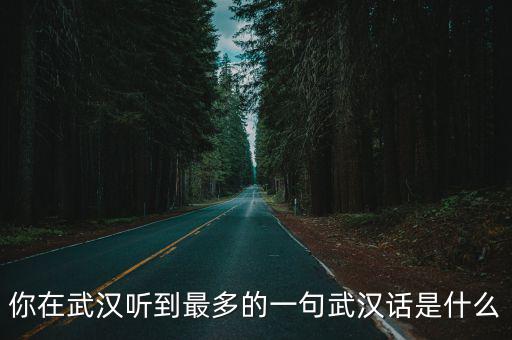 你在武漢聽到最多的一句武漢話是什么