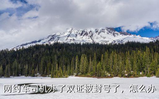 網約車司機辦了雙證被封號了，怎么辦