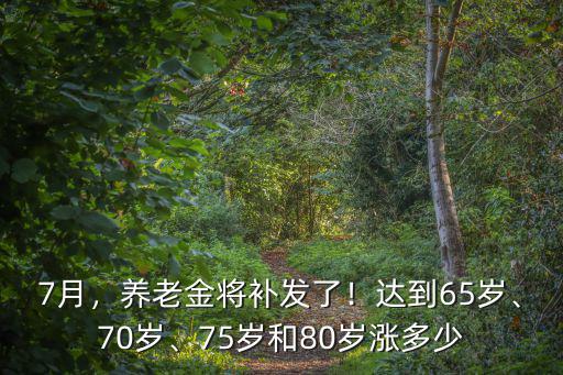 7月，養老金將補發了！達到65歲、70歲、75歲和80歲漲多少