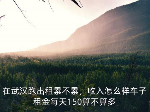 在武漢跑出租累不累，收入怎么樣車子租金每天150算不算多