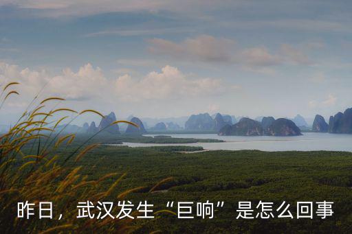 湖北的巨響怎么回事,武漢發(fā)生巨響是怎么回事