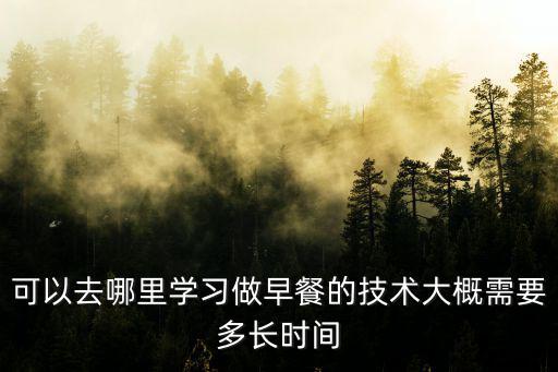 平頂山哪里能學(xué)做早餐,可以去哪里學(xué)習(xí)做早餐的技術(shù)