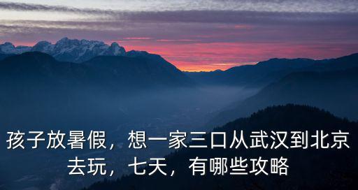 暑假怎么玩武漢,暑假里想帶孩子去武漢玩