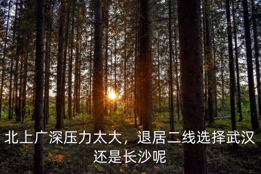 北上廣深壓力太大，退居二線選擇武漢還是長沙呢