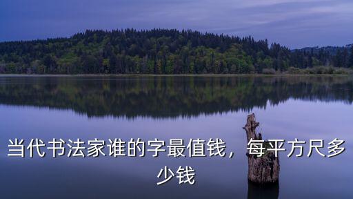 當代書法家誰的字最值錢，每平方尺多少錢