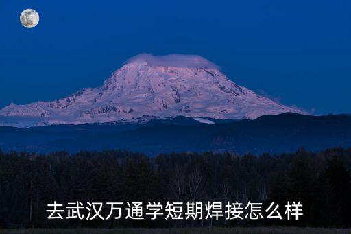 去武漢萬通學短期焊接怎么樣