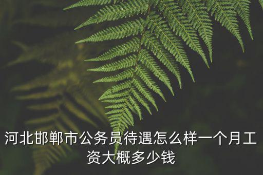 河北邯鄲市公務(wù)員待遇怎么樣一個月工資大概多少錢