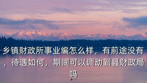 鄉鎮財政所事業編怎么樣，有前途沒有，待遇如何，期間可以調動到縣財政局嗎