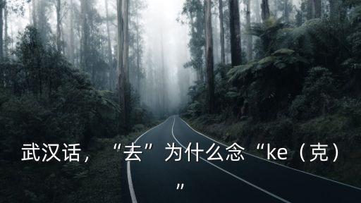 武漢話，“去”為什么念“ke（克）”