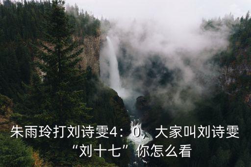 朱雨玲打劉詩(shī)雯4：0，大家叫劉詩(shī)雯“劉十七”你怎么看