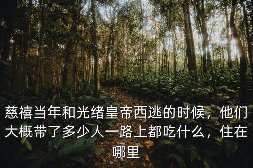 慈禧當年和光緒皇帝西逃的時候，他們大概帶了多少人一路上都吃什么，住在哪里