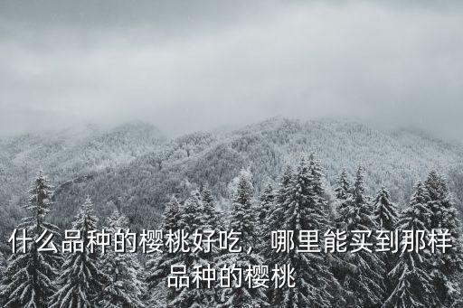 什么品種的櫻桃好吃，哪里能買到那樣品種的櫻桃