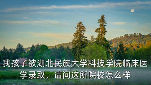 我孩子被湖北民族大學科技學院臨床醫學錄取，請問這所院校怎么樣