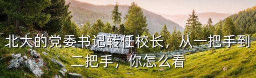北大的黨委書記轉任校長，從一把手到二把手，你怎么看