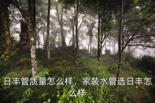 日豐管(武漢總代理)怎么樣,日豐管質量怎么樣