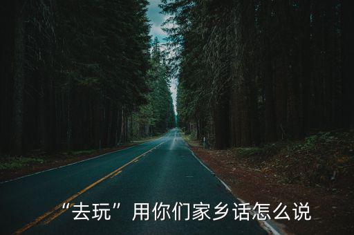 出去玩用武漢話怎么說,去玩用你們家鄉話怎么說