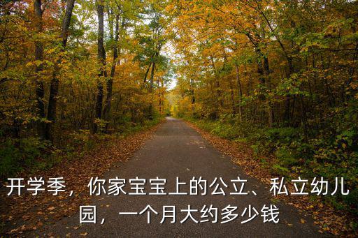 開學季，你家寶寶上的公立、私立幼兒園，一個月大約多少錢