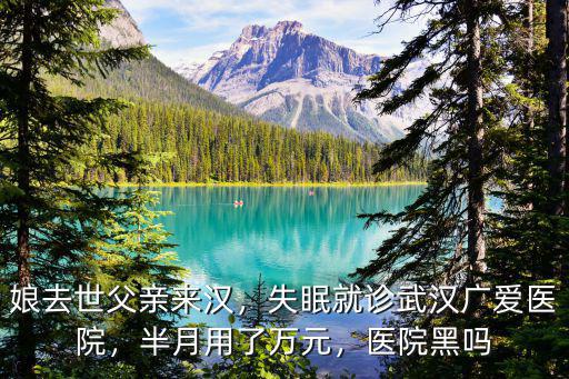 娘去世父親來漢，失眠就診武漢廣愛醫院，半月用了萬元，醫院黑嗎