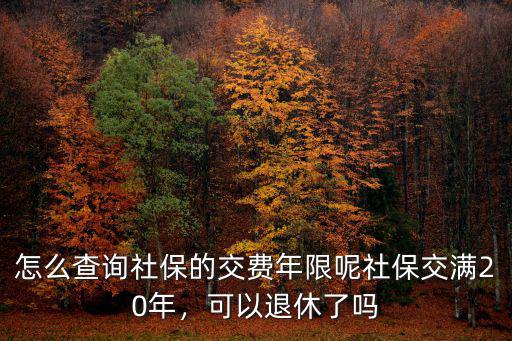洛陽社保怎么查詢繳費年限,怎么查詢社保的交費年限呢