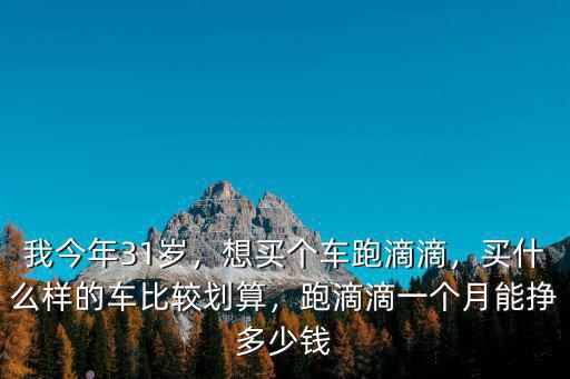 我今年31歲，想買個車跑滴滴，買什么樣的車比較劃算，跑滴滴一個月能掙多少錢