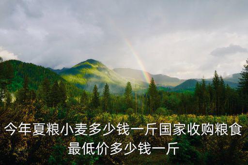 今年河北省的小麥收購價格是多少,2022的麥收價格是多少