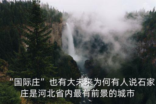 “國際莊”也有大未來為何有人說石家莊是河北省內最有前景的城市