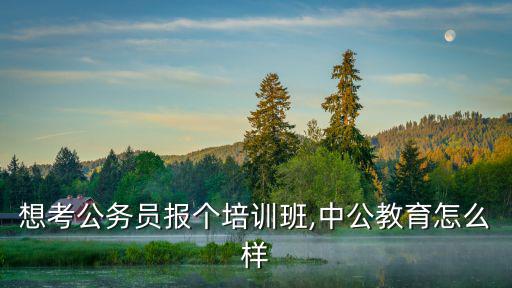 想考公務(wù)員報(bào)個(gè)培訓(xùn)班,中公教育怎么樣