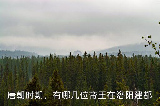 唐朝時期，有哪幾位帝王在洛陽建都