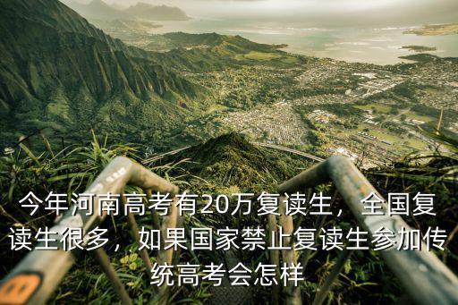 今年河南高考有20萬復讀生，全國復讀生很多，如果國家禁止復讀生參加傳統高考會怎樣