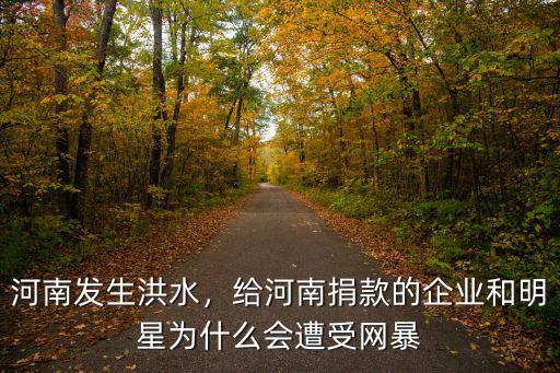 河南發(fā)生洪水，給河南捐款的企業(yè)和明星為什么會(huì)遭受網(wǎng)暴