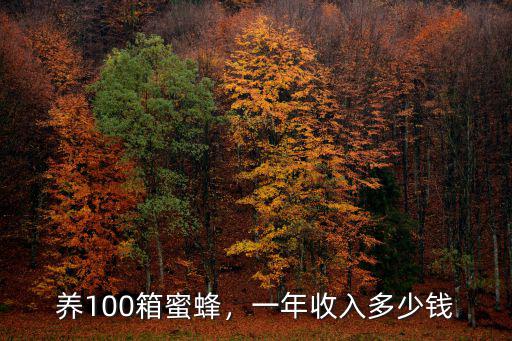 養(yǎng)100箱蜜蜂，一年收入多少錢