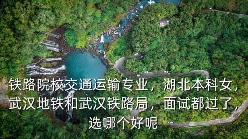 鐵路院校交通運輸專業，湖北本科女，武漢地鐵和武漢鐵路局，面試都過了，選哪個好呢