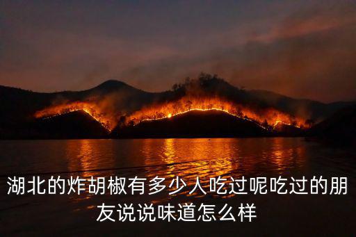 湖北的炸胡椒有多少人吃過呢吃過的朋友說說味道怎么樣