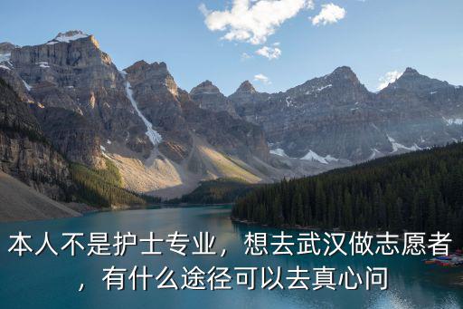 本人不是護士專業，想去武漢做志愿者，有什么途徑可以去真心問