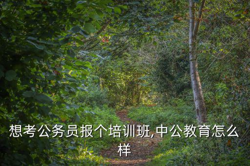 想考公務員報個培訓班,中公教育怎么樣
