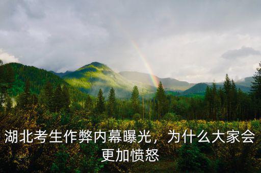 湖北考生作弊內(nèi)幕曝光，為什么大家會(huì)更加憤怒