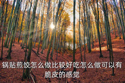鍋貼煎餃怎么做比較好吃怎么做可以有脆皮的感覺