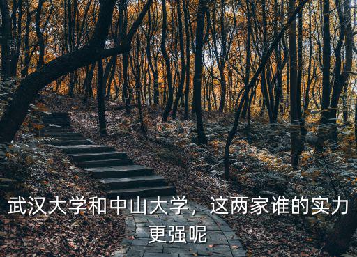 武漢大學和中山大學，這兩家誰的實力更強呢