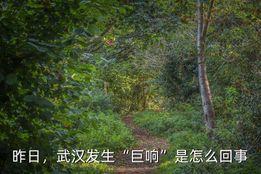 昨日，武漢發生“巨響”是怎么回事
