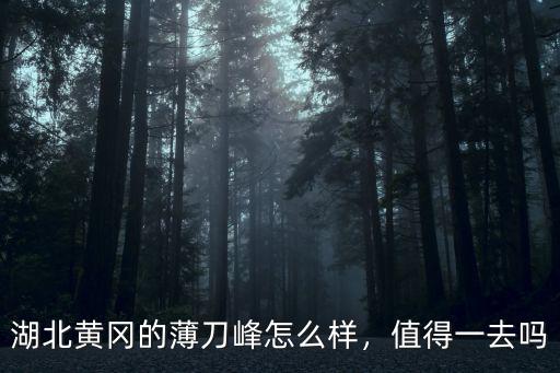 湖北黃岡的薄刀峰怎么樣，值得一去嗎