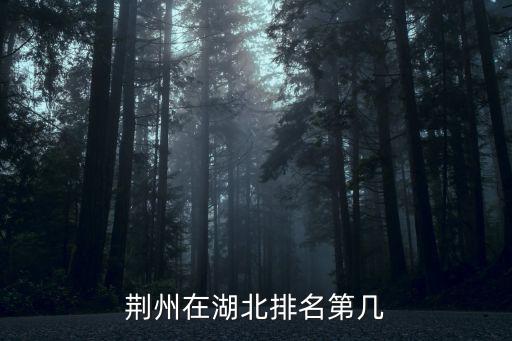 荊州在湖北省怎么樣,你覺得荊州怎么樣