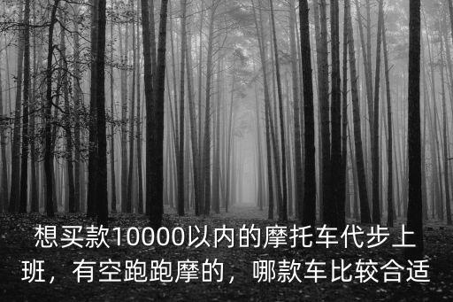 想買款10000以內的摩托車代步上班，有空跑跑摩的，哪款車比較合適