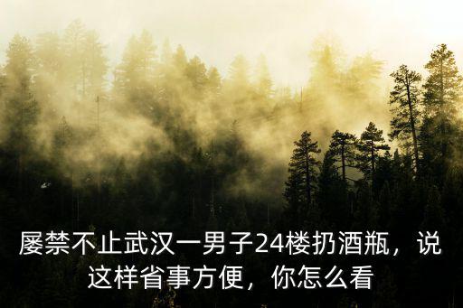 屢禁不止武漢一男子24樓扔酒瓶，說這樣省事方便，你怎么看
